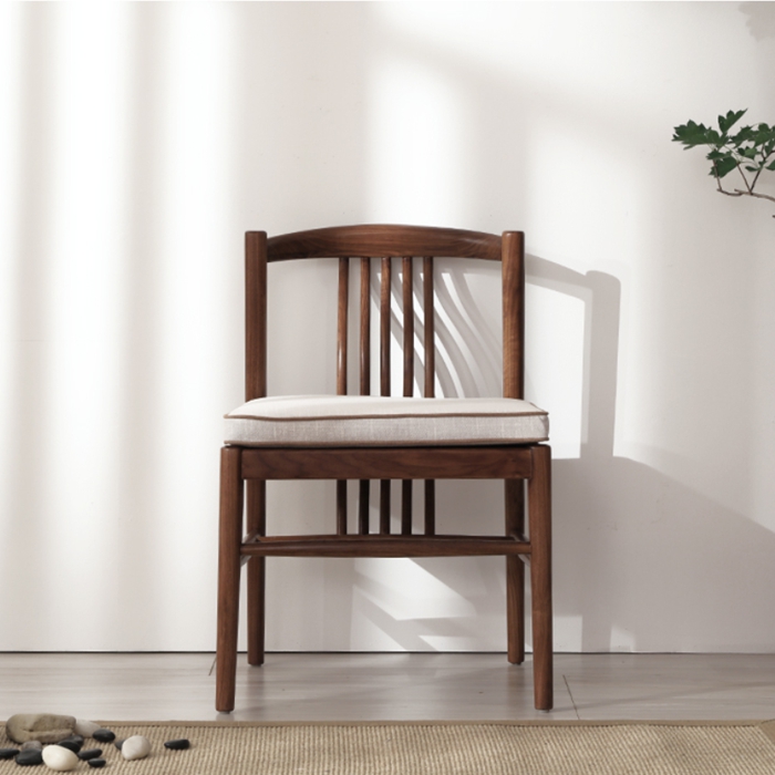 上集新中式实木休闲椅全屋定制民宿家具客厅空间系列